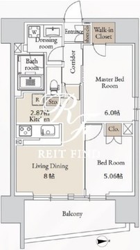 ブレス亀戸 601 間取り図