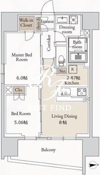 ブレス亀戸 506 間取り図