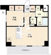 オルサス大鳥居 608 間取り図
