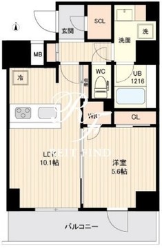 オルサス大鳥居 411 間取り図