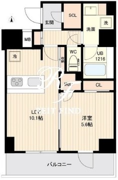 オルサス大鳥居 708 間取り図