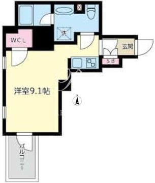 ミュプレ住吉 209 間取り図