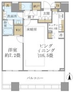 白金ザ・スカイ E-1706 間取り図