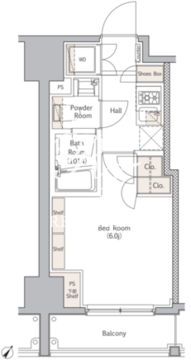 NJKマーキス表参道 504 間取り図