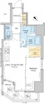 プラウドフラット文京千駄木 1501 間取り図