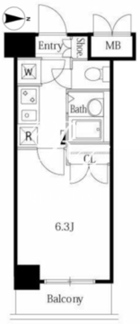 ラサンテ広尾 805 間取り図