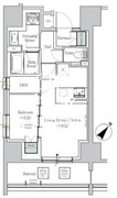 ワンルーフレジデンス田町 1201 間取り図