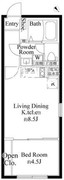 カーサグラッツェ東日暮里 401 間取り図