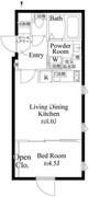 カーサピアッツァ亀戸 101 間取り図