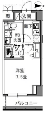 エスレジデンス新御徒町ウエスト 302 間取り図