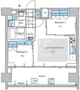 ルフォンプログレ神田プレミア 1203 間取り図