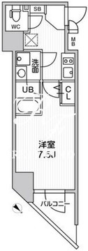 オルタナ北品川 906 間取り図