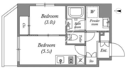 クオリタス住吉 304 間取り図