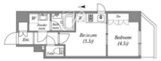 クオリタス住吉 401 間取り図