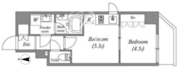 クオリタス住吉 501 間取り図