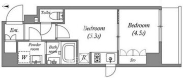 クオリタス住吉 302 間取り図