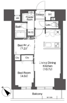 ＢｌｕＲｏｃｋ後楽園 605 間取り図