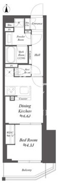 WORVE東京木場 207 間取り図