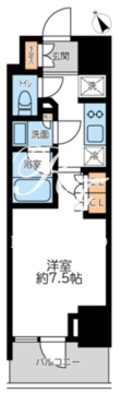 プライマル浅草言問通 504 間取り図