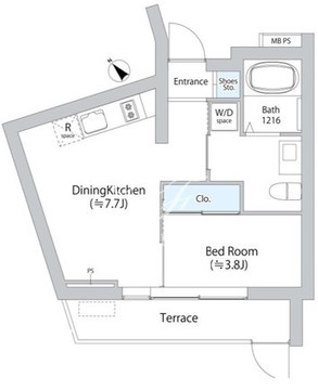 プリファード洗足 101 間取り図