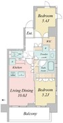 ドゥーエ三ノ輪2 201 間取り図