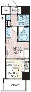 ベルファース森下フォレスト 205 間取り図