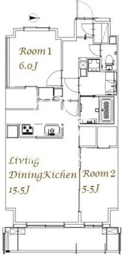 スプランディッド西日暮里 1103 間取り図