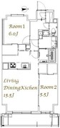 スプランディッド西日暮里 1404 間取り図