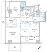 ＭＦＰＲ目黒タワー 1703 間取り図