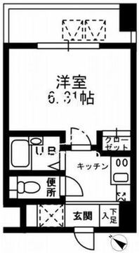 レジディア三越前 1504 間取り図