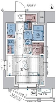 エステムコート亀戸東京イースト 903 間取り図