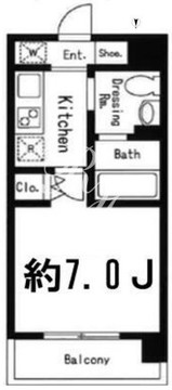 ドゥーエ西大島2 1411 間取り図