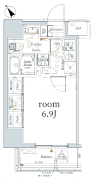 ログ駒込 401 間取り図