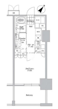 コンフォリア渋谷ウエスト 702 間取り図