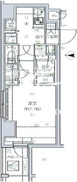 ルクレ墨田緑2 702 間取り図