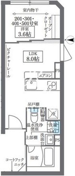 ココキューブ大井町 501 間取り図