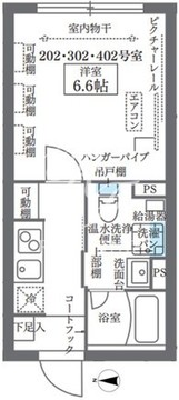 ココキューブ大井町 302 間取り図