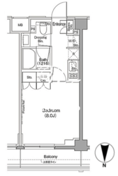 ザ・パークハビオ三軒茶屋テラス 411 間取り図