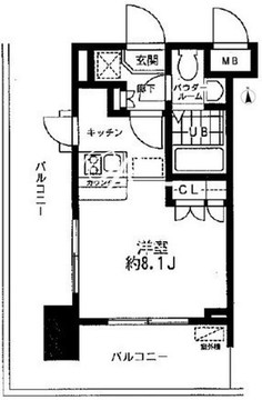 レジディア大森東 704 間取り図