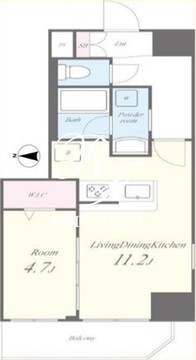 ラグラシア四谷 501 間取り図