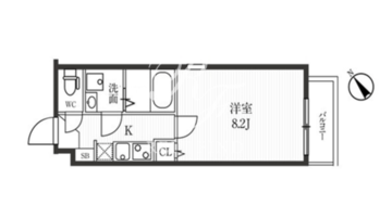 新宿夏目坂コート 206 間取り図