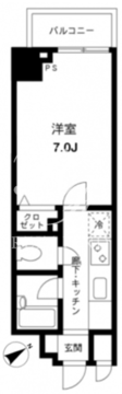 プライムアーバン飯田橋 1404 間取り図