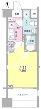 メインステージ白金高輪駅前 402 間取り図