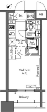 プラウドフラット三軒茶屋 1102 間取り図