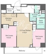 ウエリスアーバン錦糸町 1104 間取り図