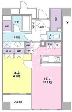 グランカーサ銀座イースト 1202 間取り図