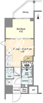 ベルファース東陽町 807 間取り図