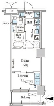 パークアクシス本所吾妻橋サウスレジデンス 310 間取り図