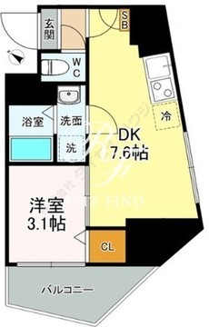 ラウレアタワー池袋 303 間取り図