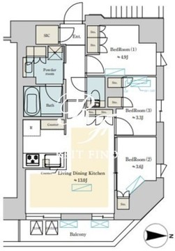 nido蔵前レジデンス 1404 間取り図